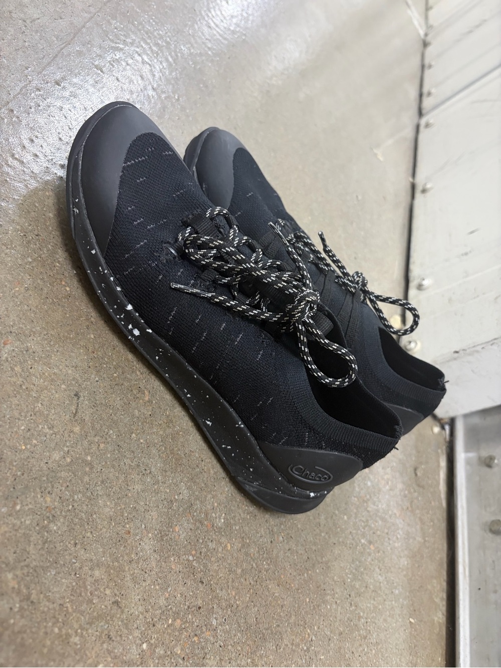 Chaco Women's Black Knit Sneakers with Speckled Sole